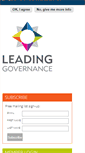 Mobile Screenshot of leadinggovernance.com